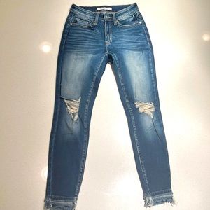 KanCan Distressed Ankle Jeans